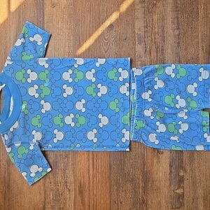 Hanna Andersson Mickey Mouse Short Johns, Size 3/90cm, Blue/Green/White